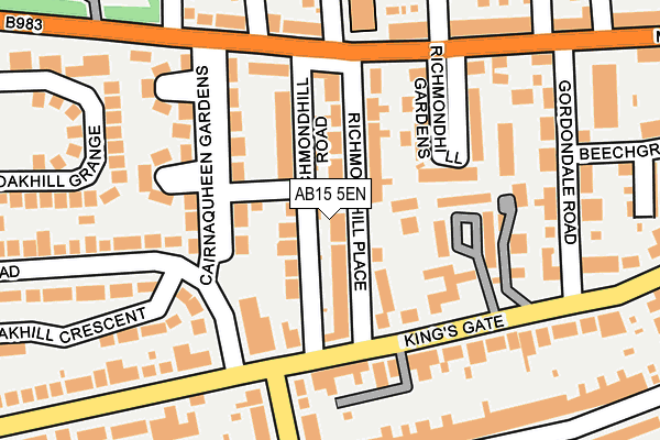 AB15 5EN map - OS OpenMap – Local (Ordnance Survey)