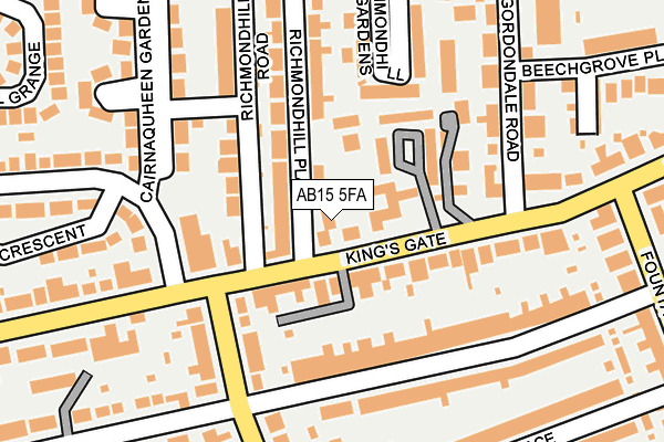 AB15 5FA map - OS OpenMap – Local (Ordnance Survey)