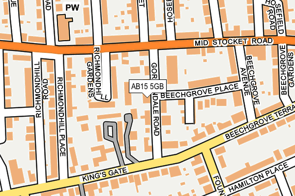 AB15 5GB map - OS OpenMap – Local (Ordnance Survey)