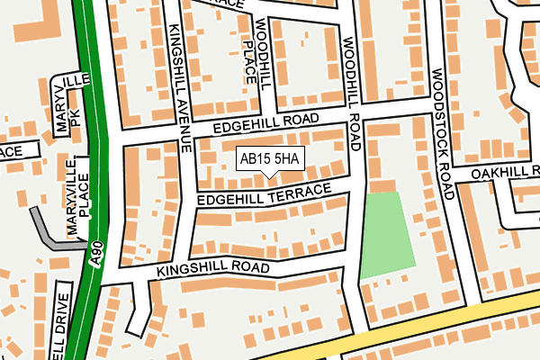 AB15 5HA map - OS OpenMap – Local (Ordnance Survey)