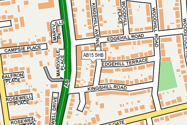 AB15 5HB map - OS OpenMap – Local (Ordnance Survey)
