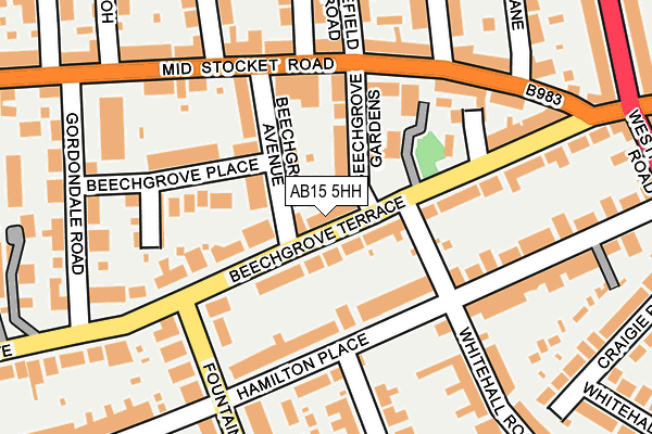 AB15 5HH map - OS OpenMap – Local (Ordnance Survey)