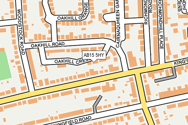 AB15 5HY map - OS OpenMap – Local (Ordnance Survey)