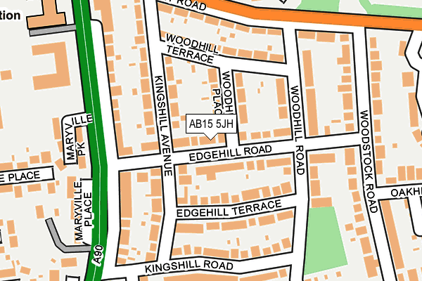 AB15 5JH map - OS OpenMap – Local (Ordnance Survey)