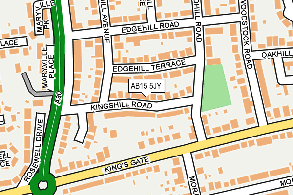 AB15 5JY map - OS OpenMap – Local (Ordnance Survey)