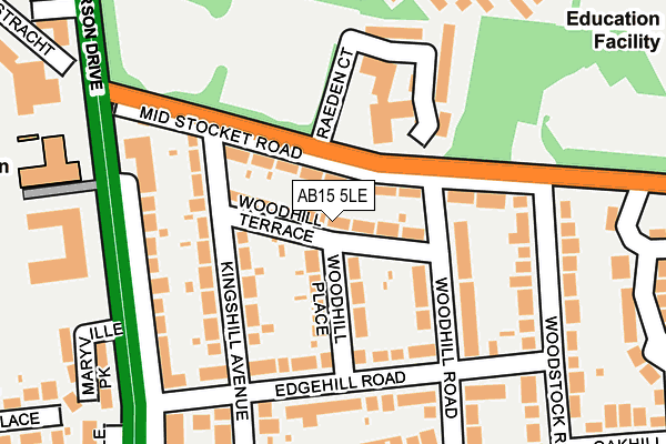 AB15 5LE map - OS OpenMap – Local (Ordnance Survey)