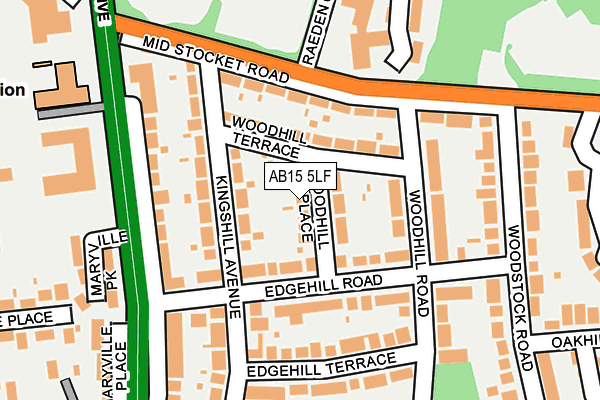 AB15 5LF map - OS OpenMap – Local (Ordnance Survey)