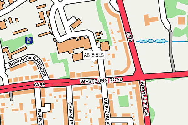 AB15 5LS map - OS OpenMap – Local (Ordnance Survey)