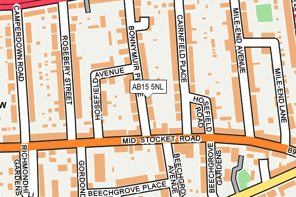 AB15 5NL map - OS OpenMap – Local (Ordnance Survey)