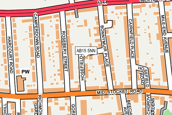 AB15 5NN map - OS OpenMap – Local (Ordnance Survey)