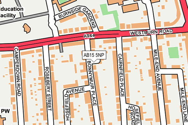 AB15 5NP map - OS OpenMap – Local (Ordnance Survey)