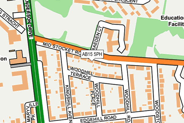 AB15 5PH map - OS OpenMap – Local (Ordnance Survey)