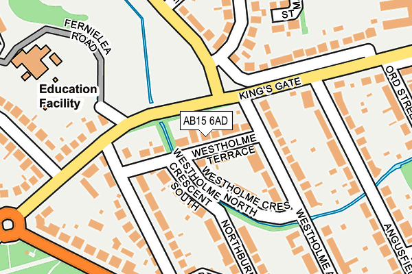 AB15 6AD map - OS OpenMap – Local (Ordnance Survey)