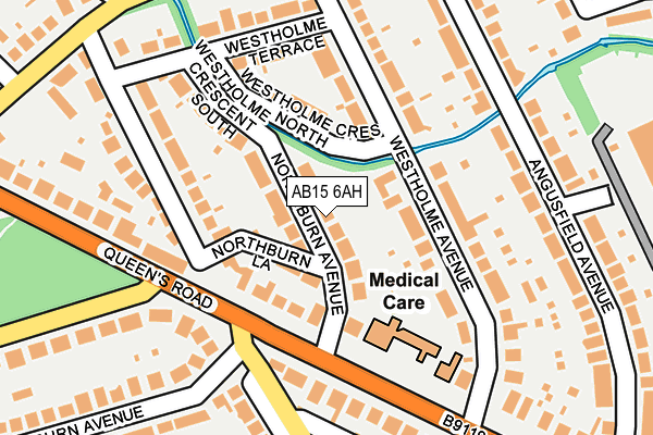 AB15 6AH map - OS OpenMap – Local (Ordnance Survey)