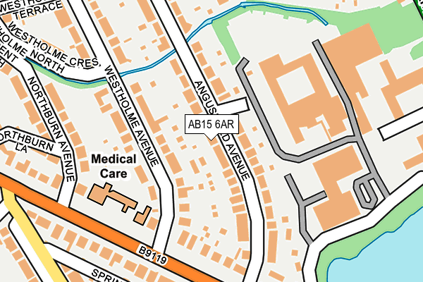 AB15 6AR map - OS OpenMap – Local (Ordnance Survey)