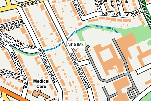 AB15 6AS map - OS OpenMap – Local (Ordnance Survey)