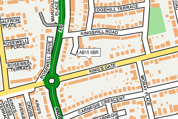 AB15 6BR map - OS OpenMap – Local (Ordnance Survey)