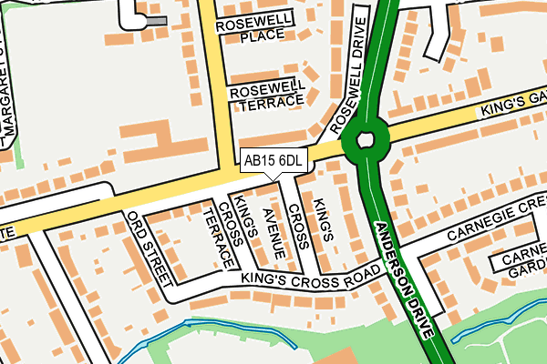 AB15 6DL map - OS OpenMap – Local (Ordnance Survey)