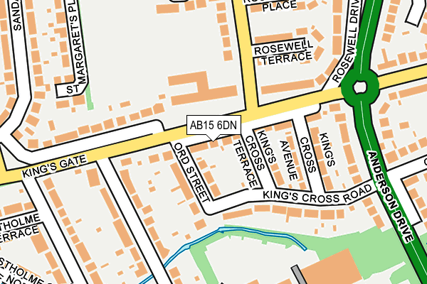 AB15 6DN map - OS OpenMap – Local (Ordnance Survey)