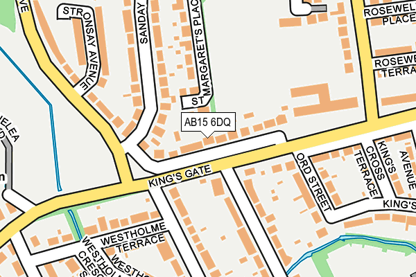 AB15 6DQ map - OS OpenMap – Local (Ordnance Survey)