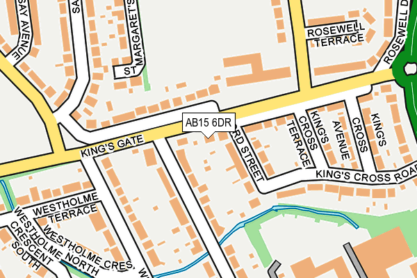 AB15 6DR map - OS OpenMap – Local (Ordnance Survey)