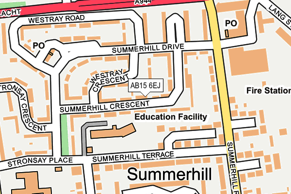 AB15 6EJ map - OS OpenMap – Local (Ordnance Survey)