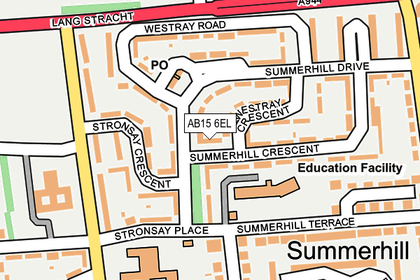 AB15 6EL map - OS OpenMap – Local (Ordnance Survey)