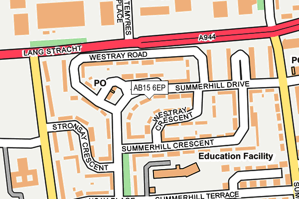 AB15 6EP map - OS OpenMap – Local (Ordnance Survey)