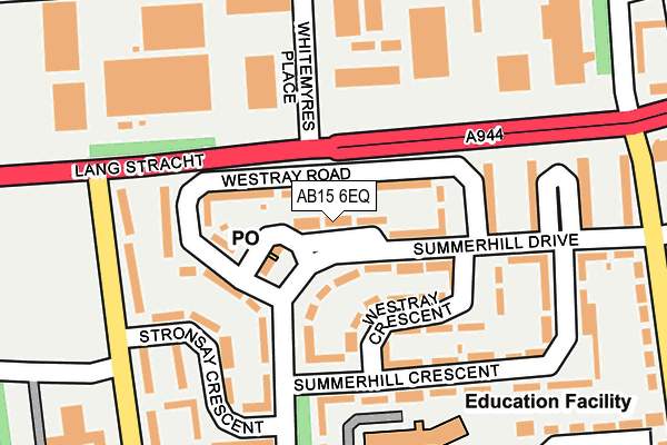 AB15 6EQ map - OS OpenMap – Local (Ordnance Survey)
