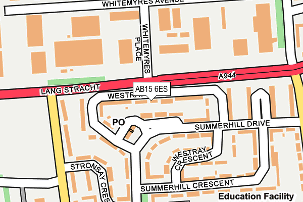 AB15 6ES map - OS OpenMap – Local (Ordnance Survey)