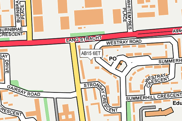 AB15 6ET map - OS OpenMap – Local (Ordnance Survey)