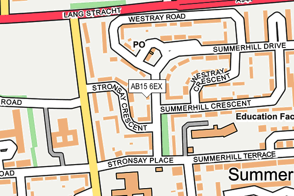AB15 6EX map - OS OpenMap – Local (Ordnance Survey)