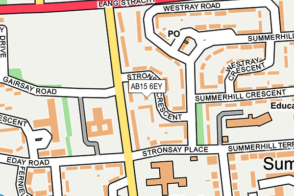 AB15 6EY map - OS OpenMap – Local (Ordnance Survey)