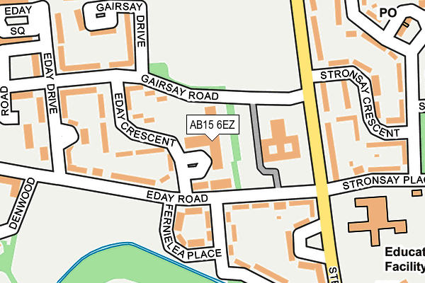 AB15 6EZ map - OS OpenMap – Local (Ordnance Survey)