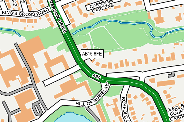 AB15 6FE map - OS OpenMap – Local (Ordnance Survey)