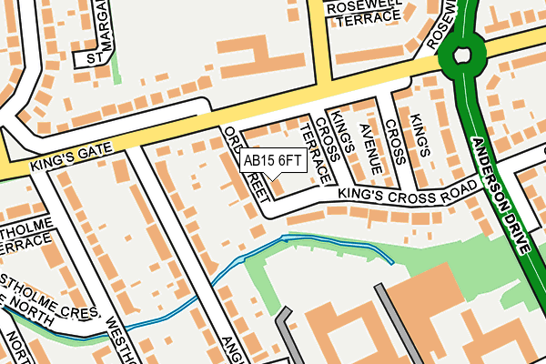 AB15 6FT map - OS OpenMap – Local (Ordnance Survey)