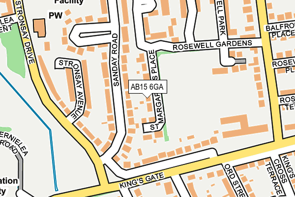 AB15 6GA map - OS OpenMap – Local (Ordnance Survey)