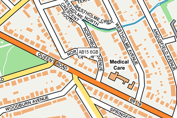 AB15 6GB map - OS OpenMap – Local (Ordnance Survey)