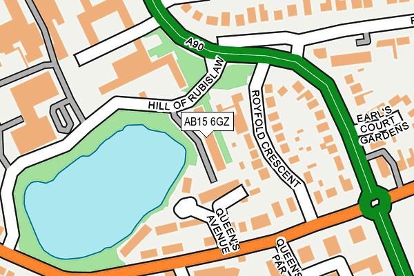 AB15 6GZ map - OS OpenMap – Local (Ordnance Survey)