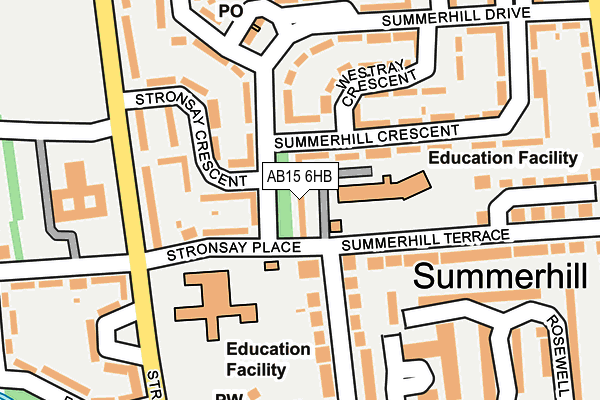 AB15 6HB map - OS OpenMap – Local (Ordnance Survey)