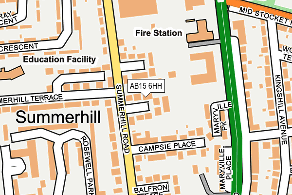 AB15 6HH map - OS OpenMap – Local (Ordnance Survey)
