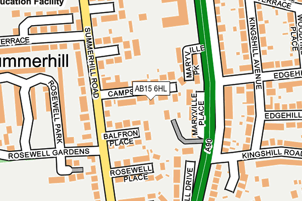 AB15 6HL map - OS OpenMap – Local (Ordnance Survey)