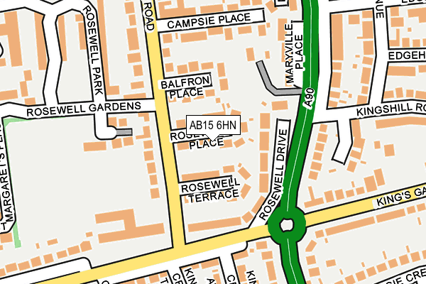 AB15 6HN map - OS OpenMap – Local (Ordnance Survey)