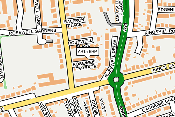 AB15 6HP map - OS OpenMap – Local (Ordnance Survey)