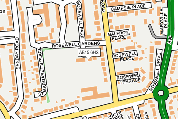 AB15 6HS map - OS OpenMap – Local (Ordnance Survey)
