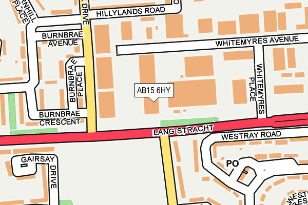 AB15 6HY map - OS OpenMap – Local (Ordnance Survey)