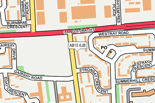 AB15 6JB map - OS OpenMap – Local (Ordnance Survey)