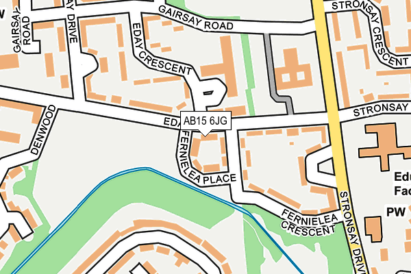 AB15 6JG map - OS OpenMap – Local (Ordnance Survey)