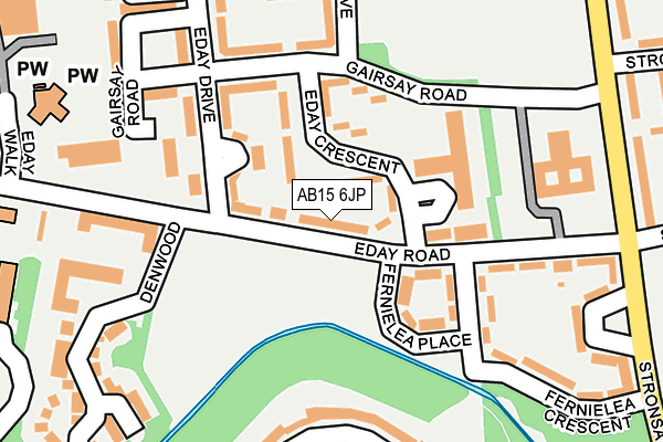 AB15 6JP map - OS OpenMap – Local (Ordnance Survey)