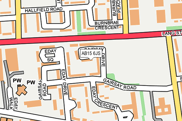 AB15 6JS map - OS OpenMap – Local (Ordnance Survey)